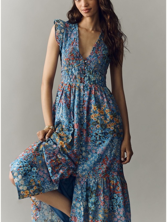 Anthropologie Dresses & Skirts - PEREGRINE MIDI DRESS BLUE